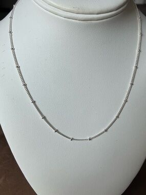 Noonday Collection Silver Bead Station Necklace